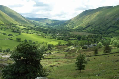 Looking back into the valley of Cwm Cywarch